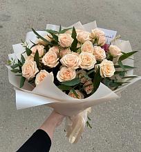 Букет Кремовые розы Латте в Клишино