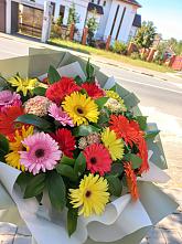 Букет цветов из:  Герберы #REPLACE_PRED# Клишино
