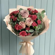 Букет цветов из:  Гвоздики и Розы в Клишино