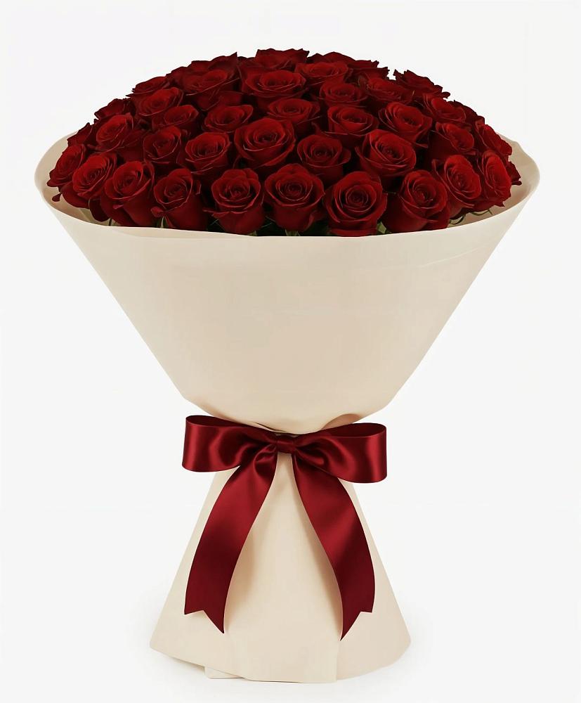 Букет 101 Бордовая роза Блэк Бакарра в Клишино