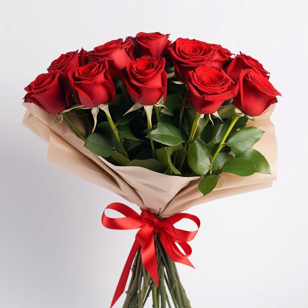 Букет 11 Красных роз Эдлесс Лав в Клишино