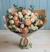 Букет цветов из:  Альстромерии и Розы #REPLACE_PRED# Клишино