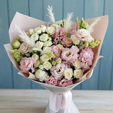 Букет цветов из:  Альстромерии и Розы #REPLACE_PRED# Клишино